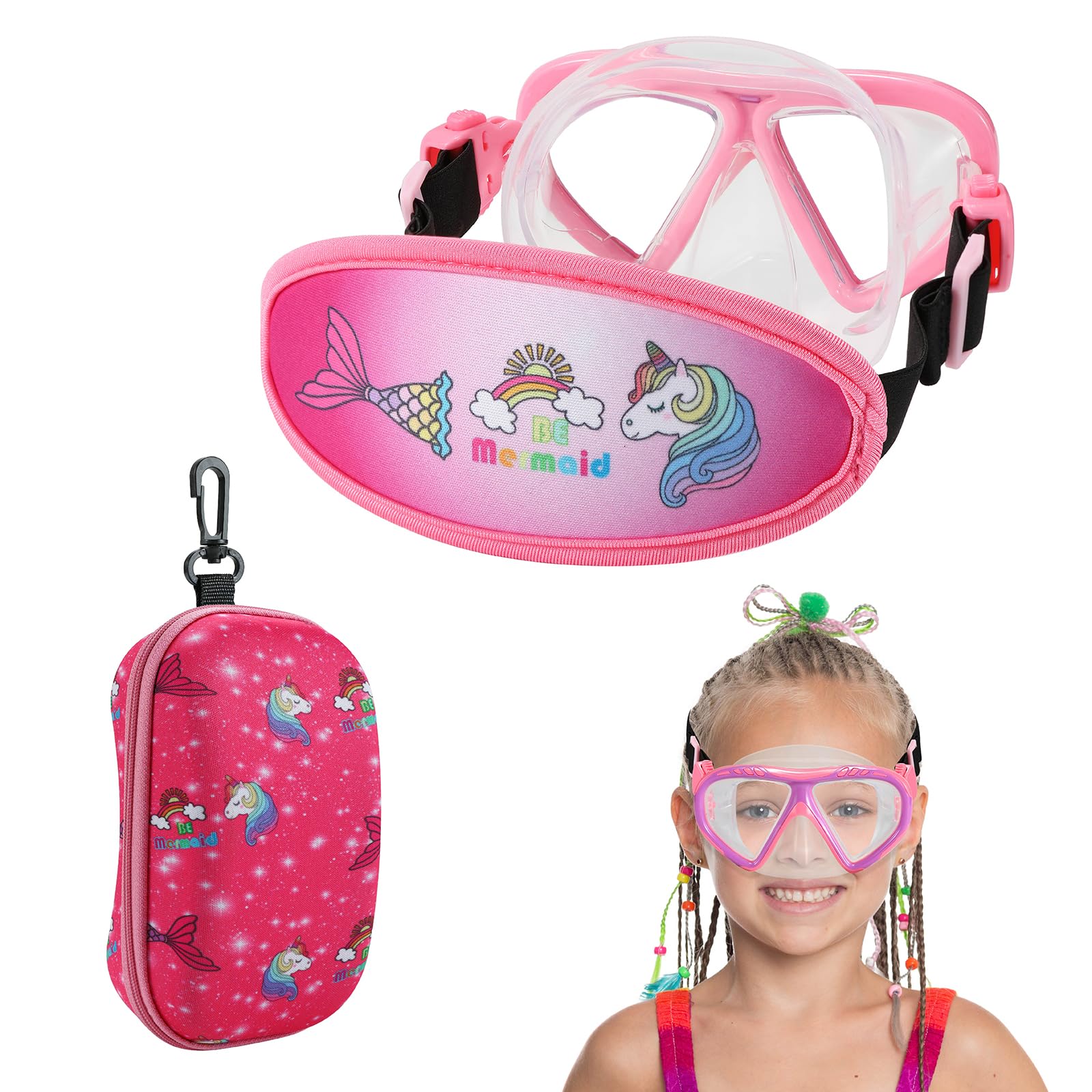 Photo 1 of Kids Swim Goggles Age 3-5, Toddler Swimming Mask with Case / Unicorn & Mermaid for Girls