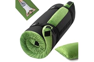 JOUHA Memory Foam Camping Mattress Sleeping Pad,3 Inch Waterproof Camping Mat to Portable Roll Up Mattress for Floor,Car,Tent Travel,Cot,Soft Thick Sleeping Mat for Kids Adults Camping Sleepover