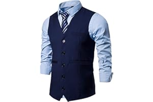 DONGD Mens Formal Suit Vest Business Dress Vest for Suit or Tuxedo
