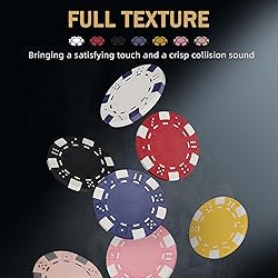 LUOBAO 800pc Poker Chips Set Blackjack Chips Casino