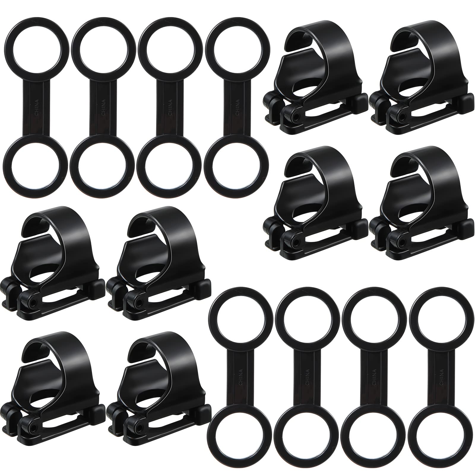 Photo 1 of Flutesan 16 Pack Scuba Dive Universal Plastic Clip Snorkel Keeper Tube Holder Silicone Snorkel Keeper Mask Clip Retainer for Diving Accessories Equipment, Black