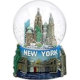 Mini New York City Snow Globe Featuring The NYC Skyline in This Souvenir Figurine with Statue of Liberty, 2.5" Tall (45mm)