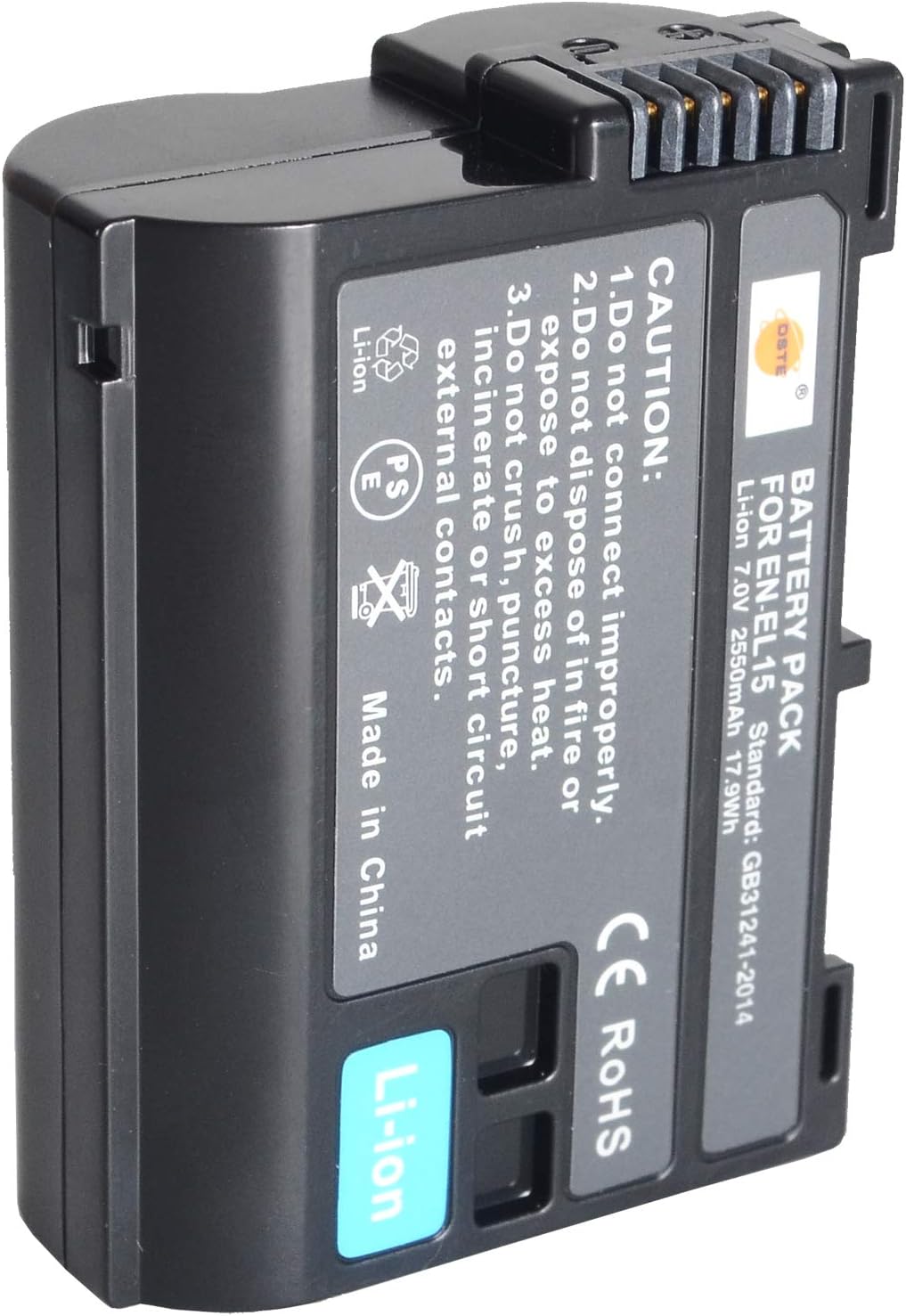 DSTE® 2x EN-EL15 Rechargeable Li-ion Battery + DC113U Travel and Car Charger Adapter for Nikon 1 V1 D600 D610 D750 D800 D800E D810A D7000 D7100 D7200 Camera as Nikon ENEL15 - Image 5