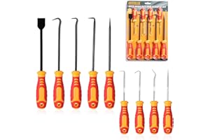 Sunplux 9-Piece Heavy Duty Precision Pick & Hook Set, Car Auto Oil Seal/O-Ring Seal Gasket Pick Hook Puller Remover, Electron