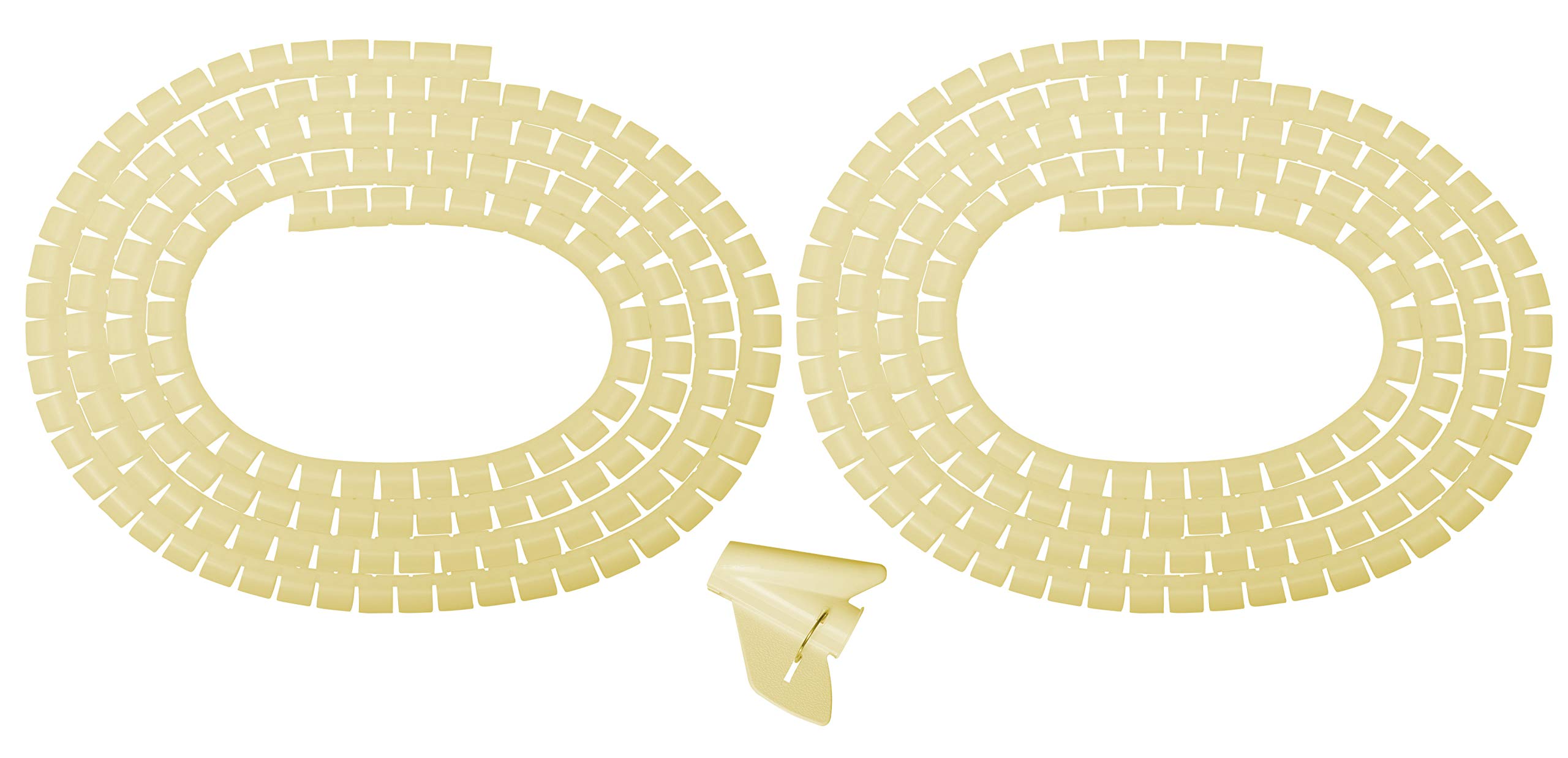 Deskit Cable Tidy Sleeve 6m – Flexible 20mm Cable Organizer for Cable Management – Durable Spiral Cable Wrap for Wire Protection – Protective Wire Wrap for a Safe & Clutter-Free Home – Yellow