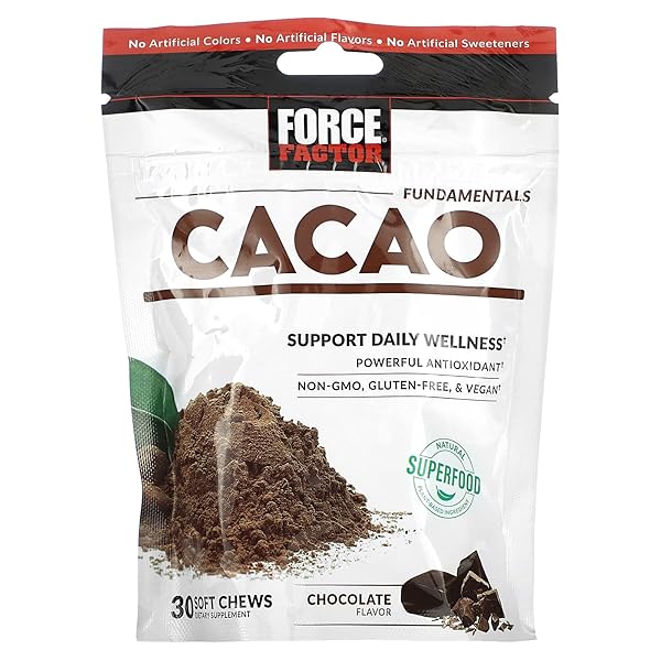 FORCE FACTOR CACAO SOFT CHEWS TO BOOST ENERGY...