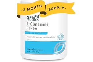 Klaire Labs SFI Health L Glutamine Powder - 5000mg Free-Form & Hypoallergenic Amino Acid - Supports Muscle Recovery, Immune Support and GI Health - Non Dairy & Gluten Free (351 G / 60 Servings)