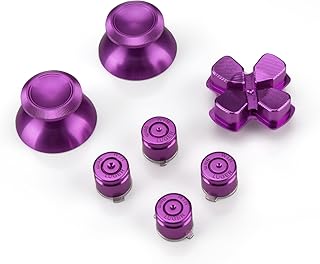 OKCS Button für Playstation 4 Dualshock 4 Controller - Aluminium Buttons - Ersatzteile Thumbsticks Tasten Steuerkreuz PS4 in Lila