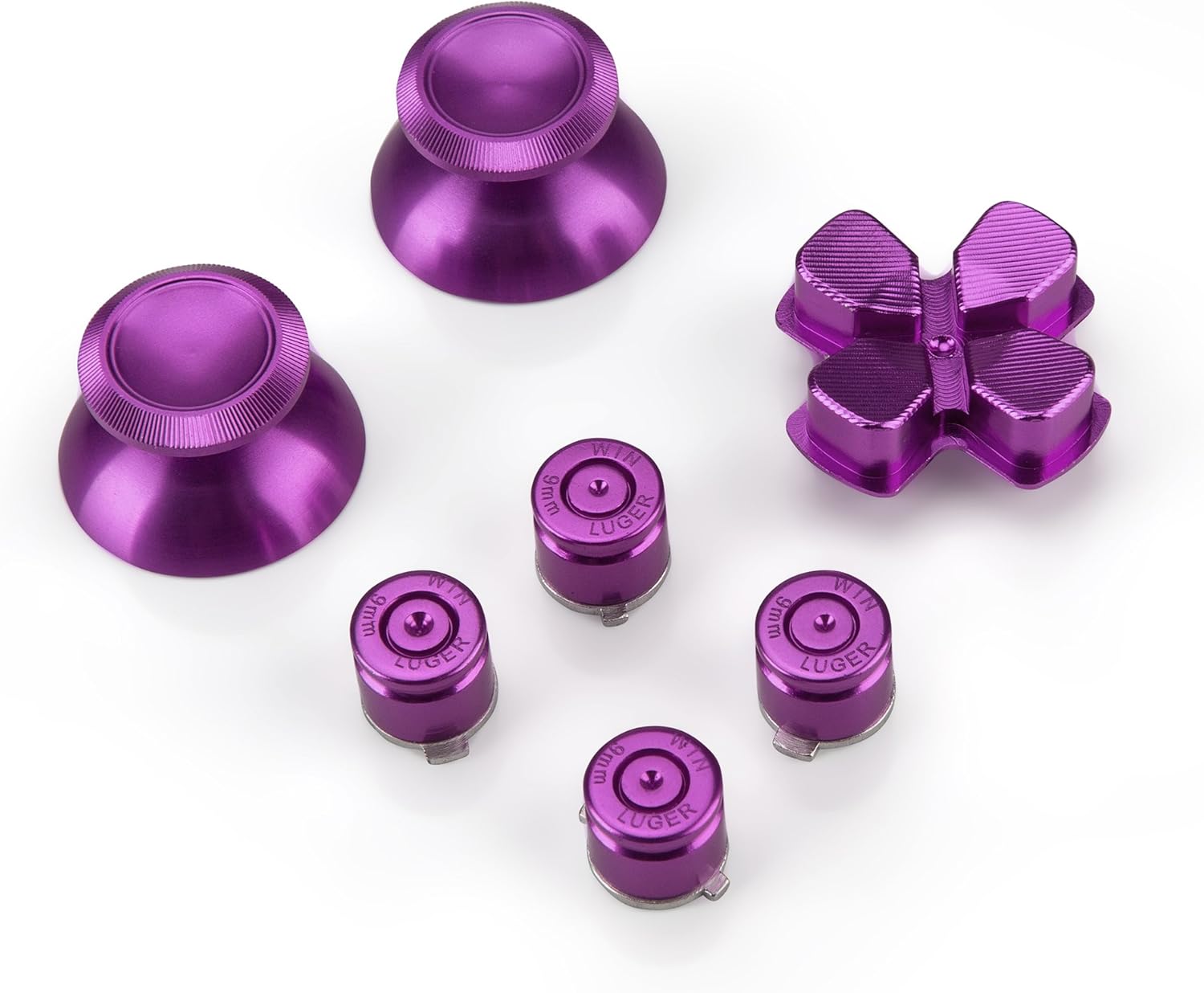 OKCS Button für Playstation 4 Dualshock 4 Controller - Aluminium Buttons - Ersatzteile Thumbsticks Tasten Steuerkreuz PS4 in Lila