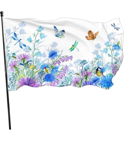 Shinesnow Gartenflagge Mit Blumen & Schmetterlingen – Bunt, Doppelseitig, Wetterfest Für Garten, Terrasse Oder Rasen (30,5x45,7 Cm)