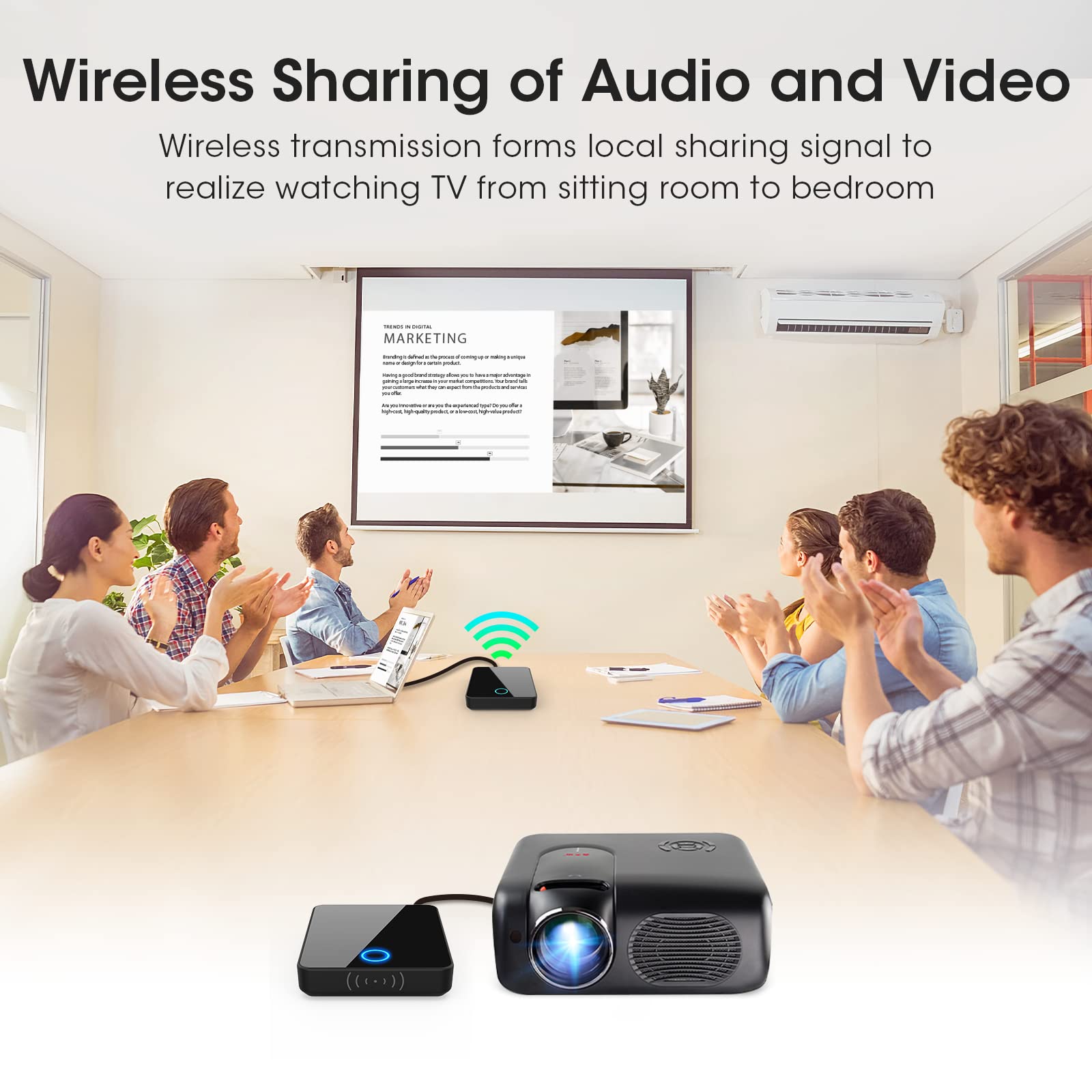 Wireless HDMI Transmitter and Receiver,Binken 150m Wireless HDMI Extender Support 1080P@60 Hz, Support 2.4/5GHz for Streaming Video Audio from Laptop, PC Satellite to HDTV Projector Model 810