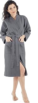 Bagno Milano Women's Robes, Waffle Robes For Women, Turkish Cotton Bathrobes For Women