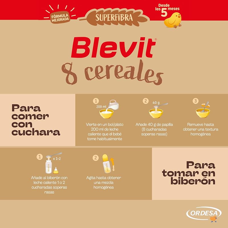 Superfibra 8 Cereais | 500g | Papas para bebés a partir dos 5 meses com vitaminas, minerais e fibra — foto 6 de 8