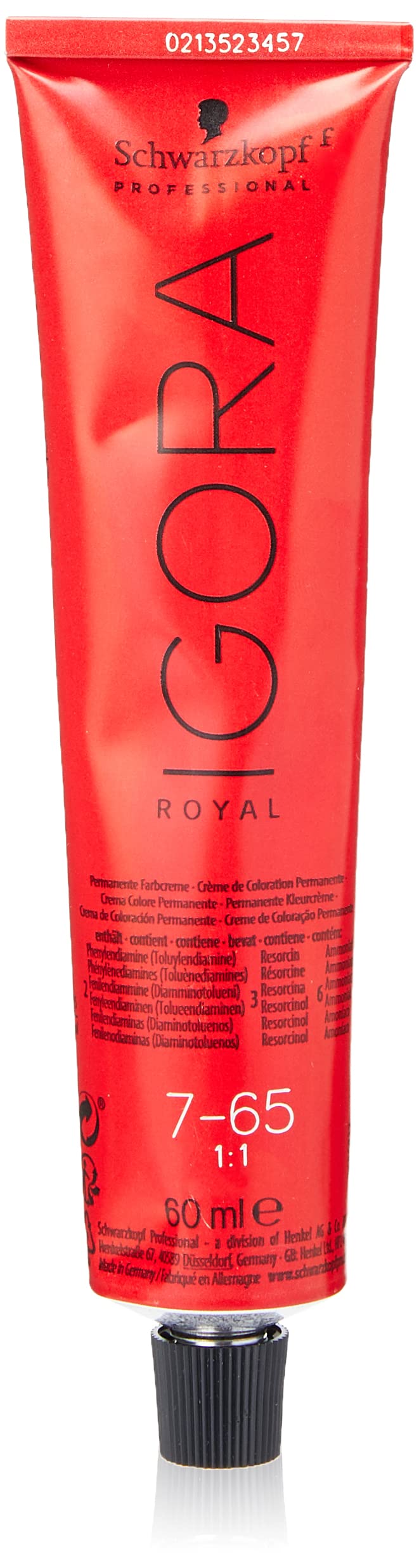Schwarzkopf Number 7-65 Igora Royal Dye,60 ml