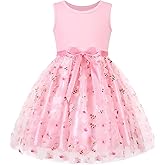 Toddler Tulle Dress Little Girls Summer Sleeveless Dresses Kids Tutu Princess Party Formal Sundress 2-8Y