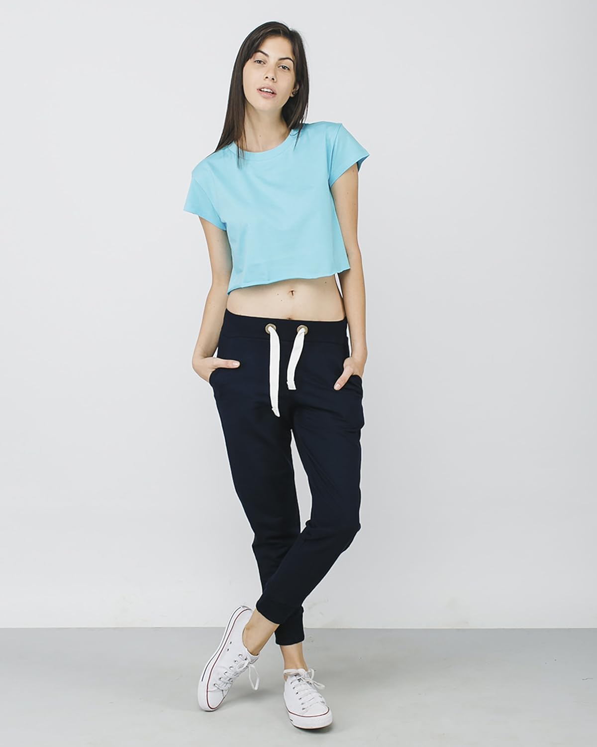 bewakoof women's fleece track pants (blue)