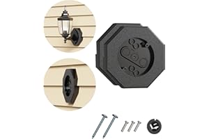 CIXIAOR Siding Mounting Block, 8141 Black Outdoor Light Mounting Kit with Built-in Electrical Box, Vinyl Siding Block for 1/2 inch Double, 2 Pack
