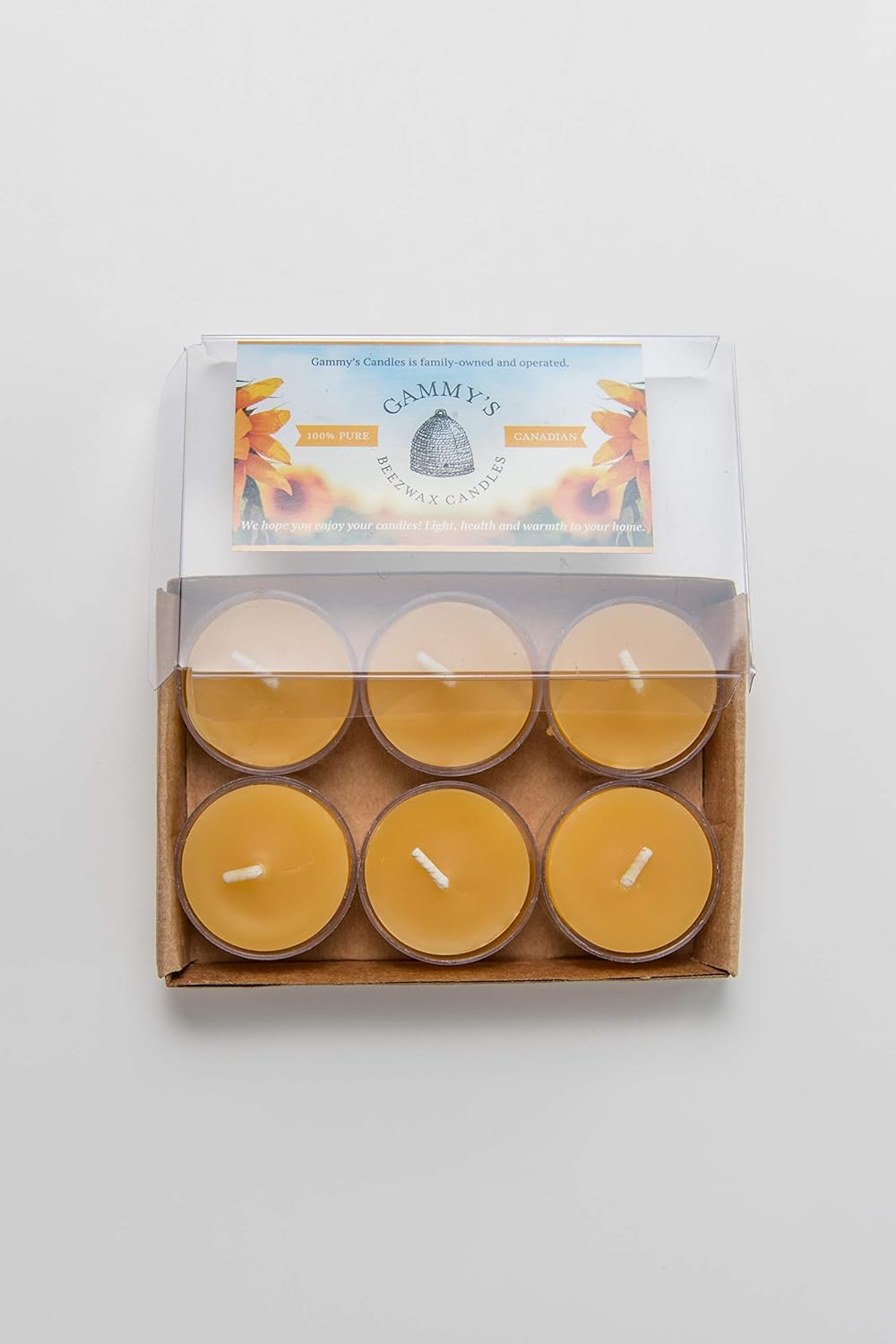 6pack of Beeswax Tealights Amazon.ca Handmade