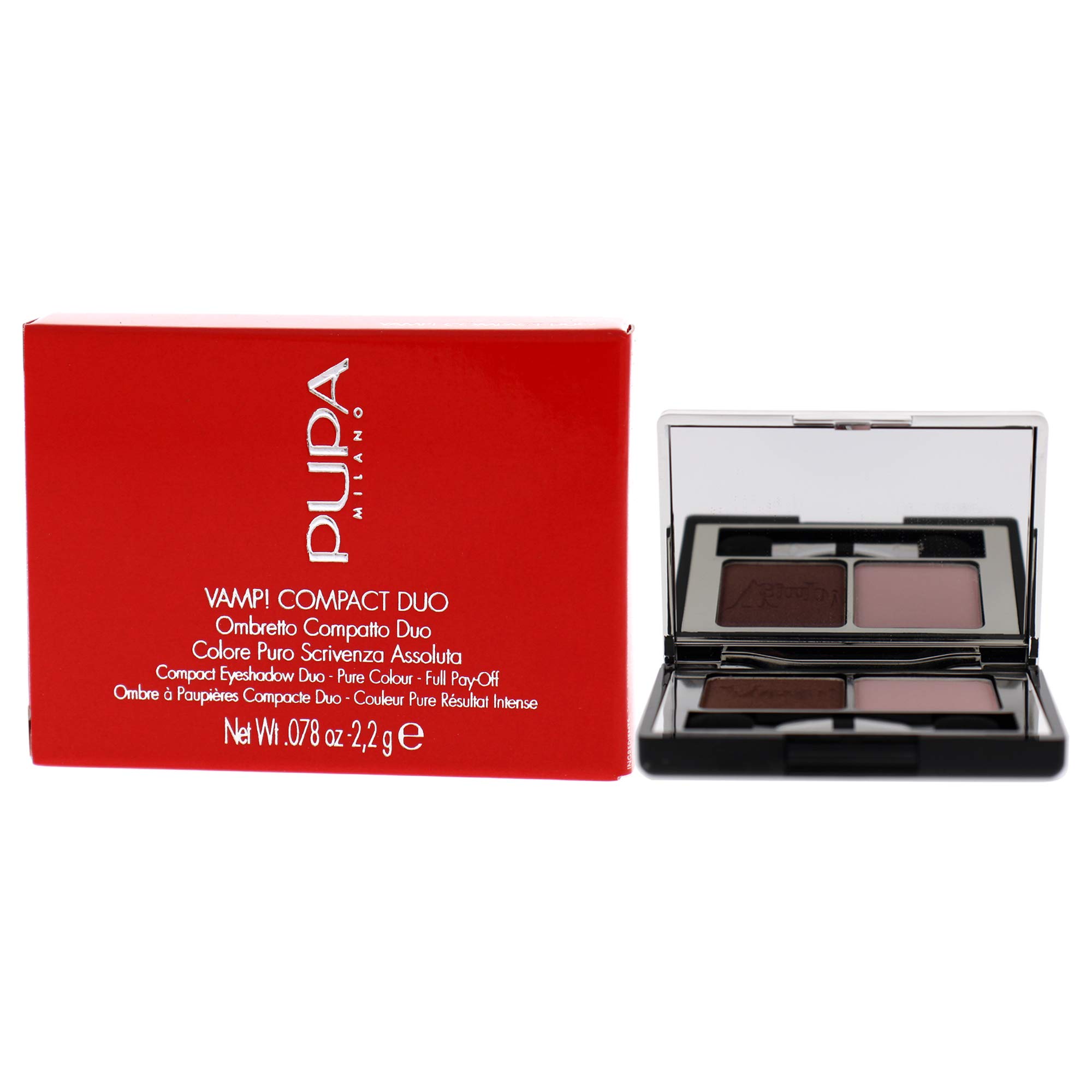 Pupa Milano Vamp! Compact Duo Eyeshadow - 003 Soft Mauve For Women 0.078 oz Eye Shadow