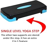 Crystals Exercise Step Platform Adjustable Height 10/15cm Black Blue view 4