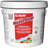 MAPEI Mapelastic WaterStop, Liquid-Rubber Waterproofing &amp; Crack-Isolation Membrane, use Under Tile or Stone, Prevents in-Plane Floor Cracks (up to 1/8" [3 mm]). 1 Gallon (3.79l) jug