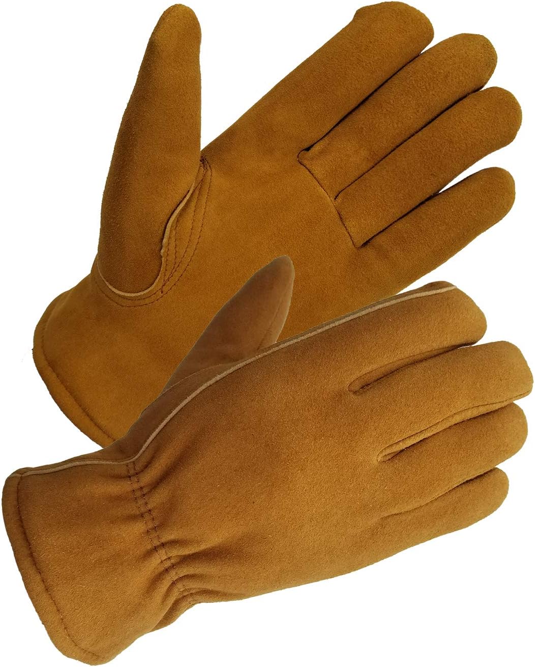 SKYDEER 3M Thinsulate Thermal Winter Work Gloves with Windproof Premium Genuine Deerskin Suede Leather (Unisex)