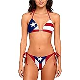 Puerto Rico Flag Women Micro Sexy Bikini Bra Set Summer Beachwear Sexy Beach Two Pieces Bathing Suits Swimwear