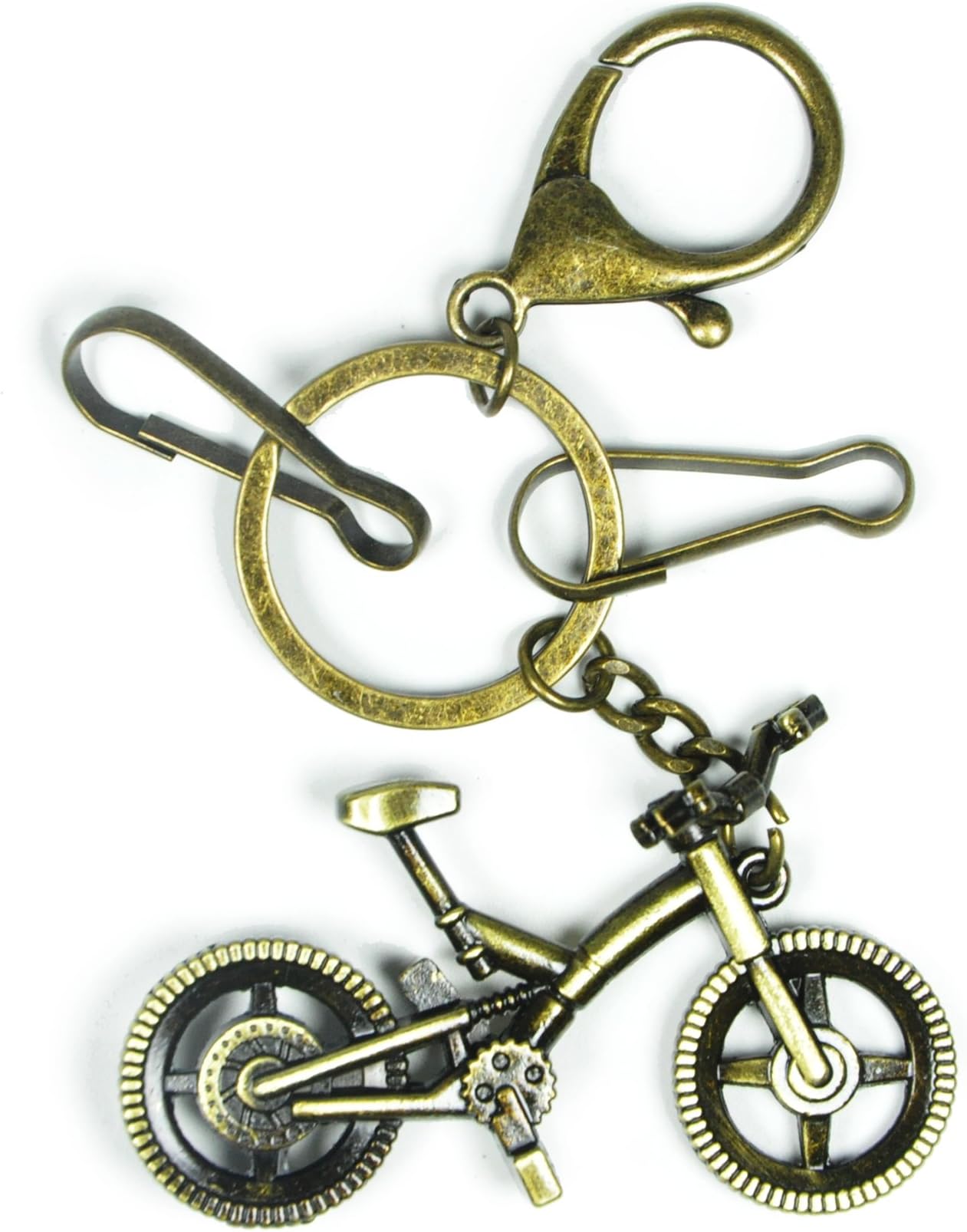 Bronze Key Chain,Handbag Tote Purse Ornament Charm Elegant Keychain Ornaments (Bicycle)