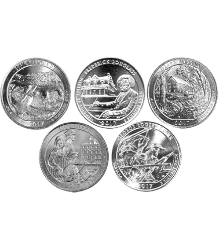2018 YEAR SET, AMERICA'S NATIONAL PARK QUARTERS, 5 COINS ANNUAL ISSUE, BU IN SEALED PKG - Foto 3