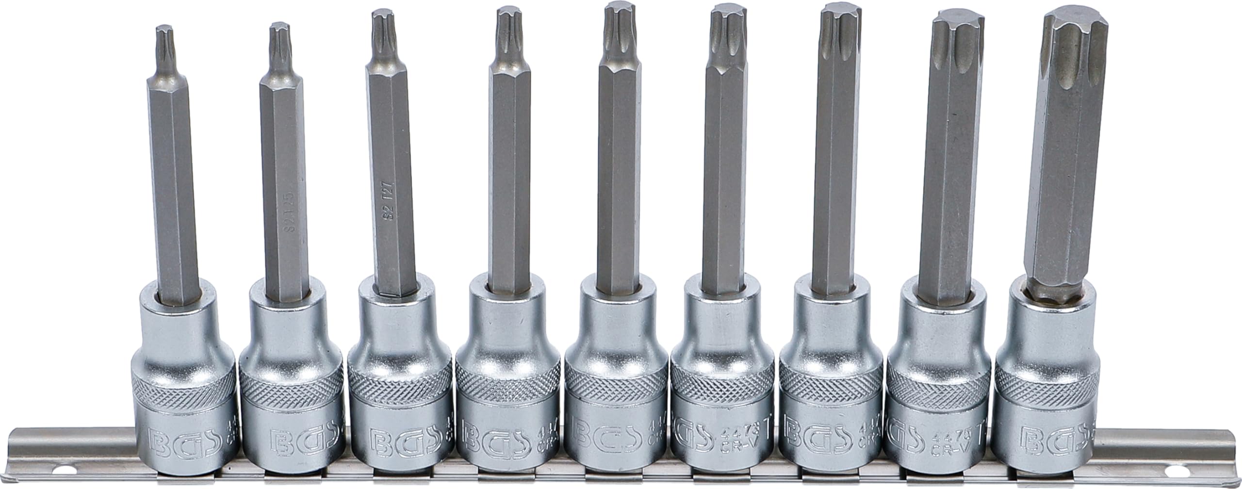 BGS 5177 | Bit Socket Set | 12.5 mm (1/2") Drive | T-Star (for Torx) | 9 pcs.