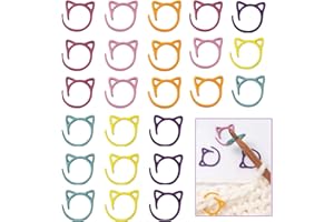 HILSAYUM Cat Stitch Markers for Crocheting,Crochet Stitch Markers Cat Metal Stitch Markers Multicolor Knitting Stitch Markers Crochet Markers Ring
