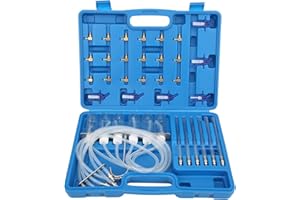 Walfront 6-Cylinder Meter Adapter Set Common Rail Leak Off Test Detector Kit with / 27.6in Hose for Car Repair Tools, Testers