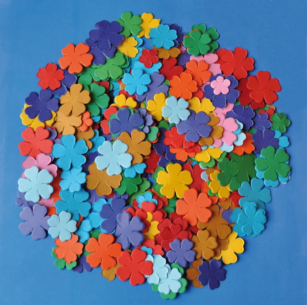 Playbox PBX2470481 2470481 Paper Flowers, Set of 3600 Pieces, Multi Color