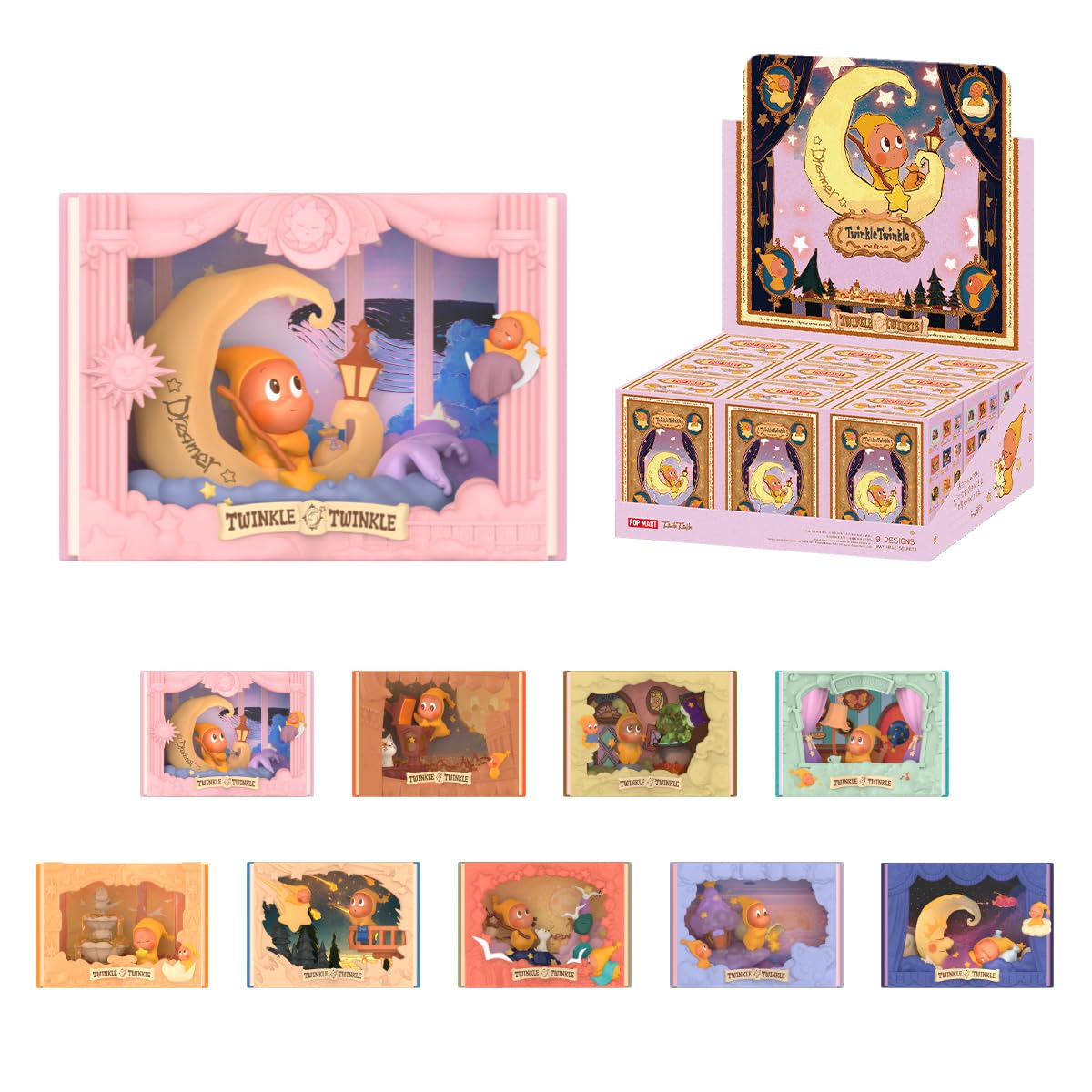 POP MART Twinkle Twinkle Light Up Series Scene Sets Whole Set Premium Design Gifts for Women Fan-Favorite Collectible Art Toy Action Figure
