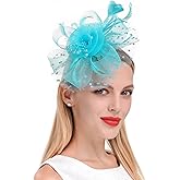 Fascinators for Women Girls, Tea Party Hats, Derby Hats, Derby Hat, Fascinator Flower Ribbons Mesh Feathers Headwear