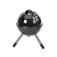  Kugelgrill Landmann 11120 klein schwarz Balkon Camping Picknick ✔ Deckel ✔ rund ✔ tragbar ✔ Grillen mit Holzkohle ✔ mit Dreibeinen 