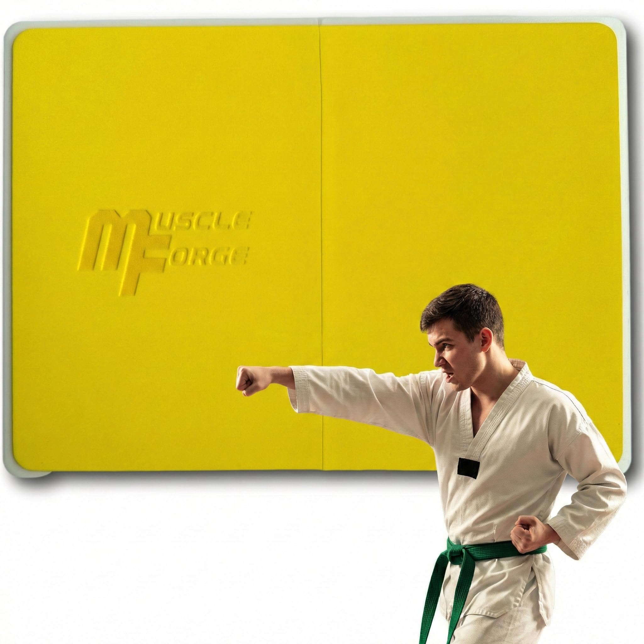 MuscleForge® PVC Taekwondo Training Board for Kicks and Punches, Reusable, Protective Foam Pad Lining, 6 mm