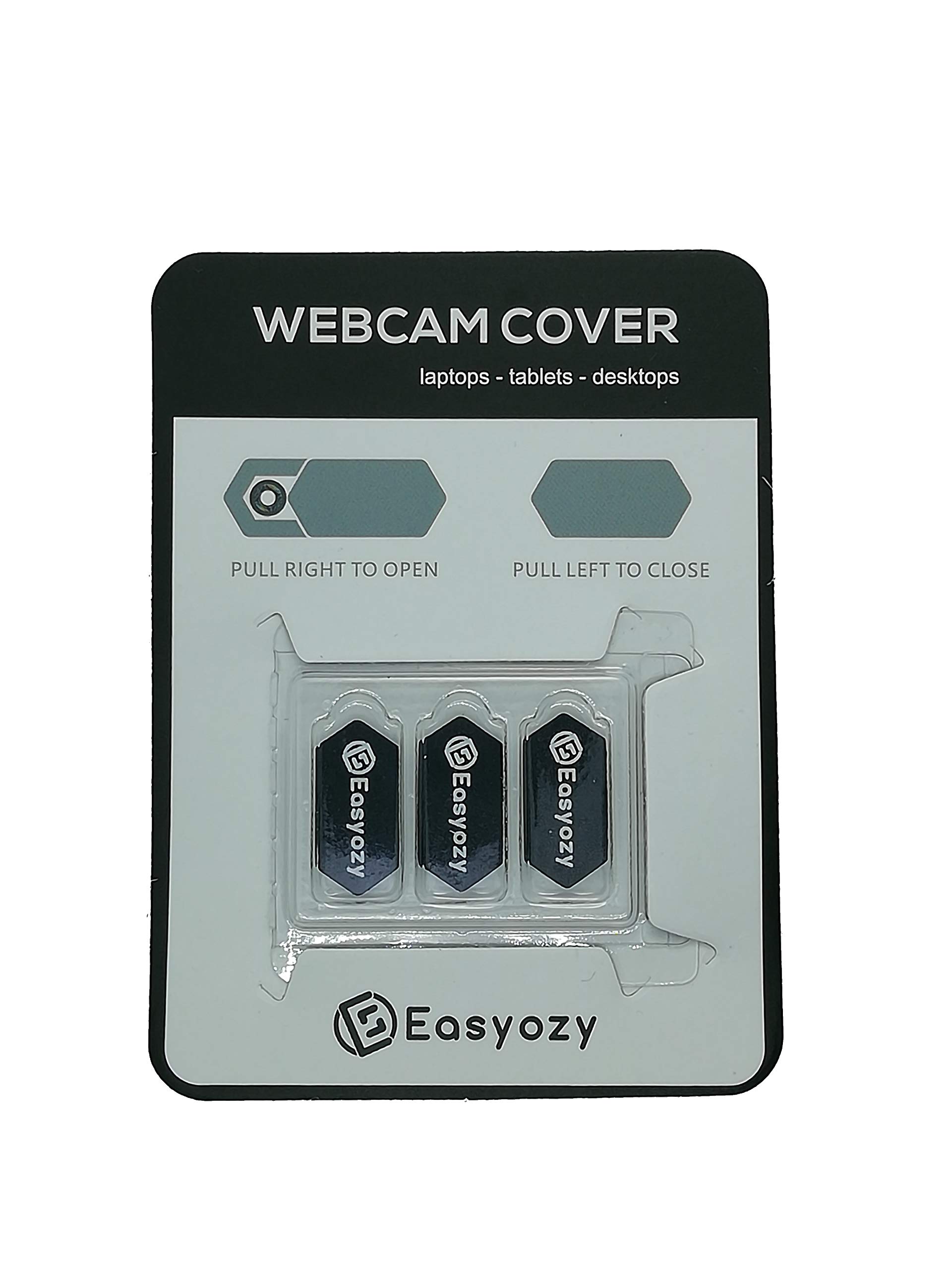 Easyozy Webcam Privacy Cover, For Online Security, Ultra-Slim, 3 Pack for Laptops, PCs, Tablets, Macbook, Macbook Pro, iPad