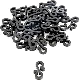 SHATCHI 36Pcs Black Mini Gutter Hooks S Shape Reusable Light Hangers view 5