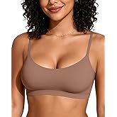 OEAK Womens Comfortable Bras No Underwire Cami Bra Seamless Unlined Bralettes Scoop Neck Unpadded Everyday Sports Tshirt Bra