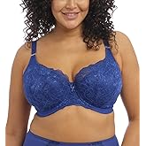 Elomi Women's Plus Size Brianna Underwire Padded Half Cup Bra, Lapis, 42G