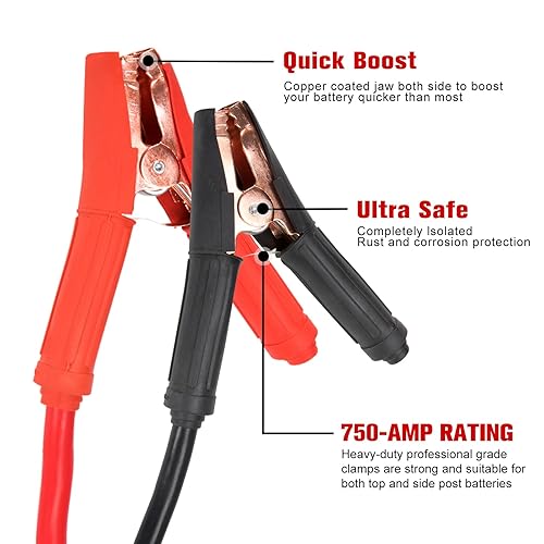 Amazon Best Jumper Cables For Suv FIERYRED Gauge 25 FT Quick