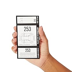 2000 Pieces 3-Part Valet Tickets for Cars, 2 Sets