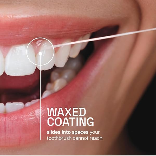 REACH WAXED DENTAL FLOSS,UNFLAVORED, PLAQUE REMOVER FOR TEETH, SHRED RESISTANT, FLOSS SLIDES SMOOTHLY, EASY TO USE, WAXED, DEEP CLEANING TEETH, ORAL CARE, PFAS FREE, FOR ADULTS & KIDS, 1 PACK, 55 YD