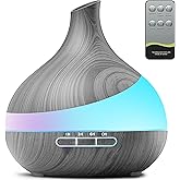 HJTHJT 500ML Essential Oil Diffuser: Aroma Diffuser with Remote Control for Hotel Spa Yoga Room - Humidifiers for Bedroom with 14 Colors LED Night Light for Kids/Women Home Relaxation