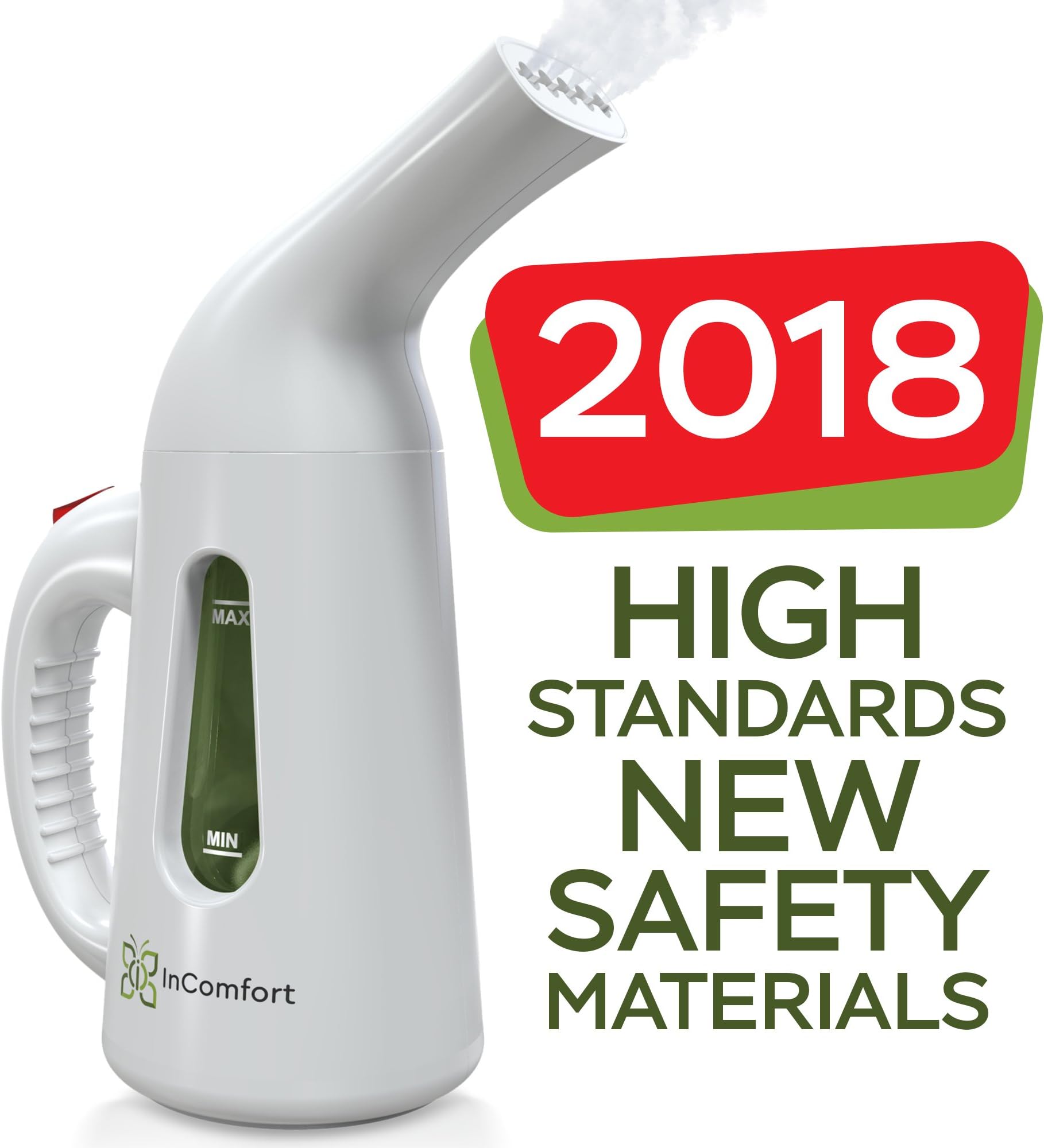 inComfort Hand Held Steamer for Clothes – Portable Handheld Garment-Compact Travel Steamer - 140ml