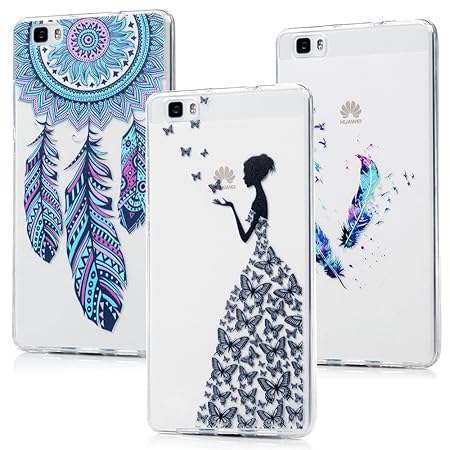MAXFE.CO 3 x TPU Silikon Hülle für Huawei P8 Lite (2015) Handyhülle Schale Etui Protective Case Cover Rück mit Ultra Slim Ski