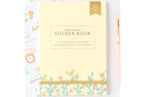 PASSIONATE PENNY PINCHER PPP Faith Sticker Book | Pack of 15 | 276 Faith-Based Stickers | Assorted Sizes | 5x7 Sheets with Gold Foil Stamping | Inspirational Stickers for Bible Journaling, Prayer Notebooks, Planners
