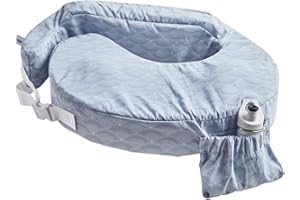 My Brest Friend Inflatable Travel Nursing Pillow for Breastfeeding, Bottlefeeding & Posture Support with Slipcover, Horizon