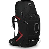 Osprey Aether Plus 70L Men's Backpacking Backpack, Black, L/XL